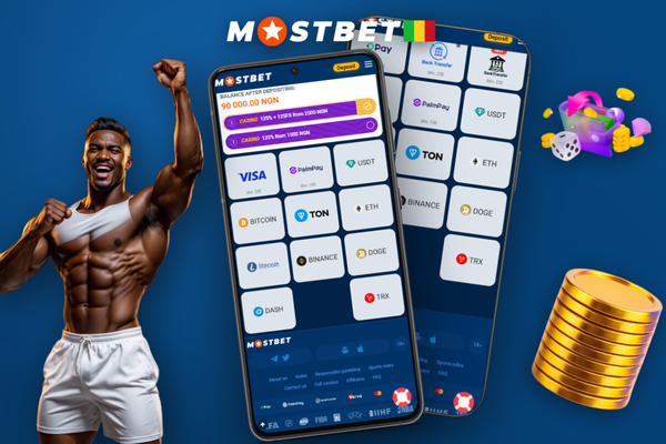 Confirmation de dépôt réussi sur l'application mobile Mostbet avec solde mis à jour