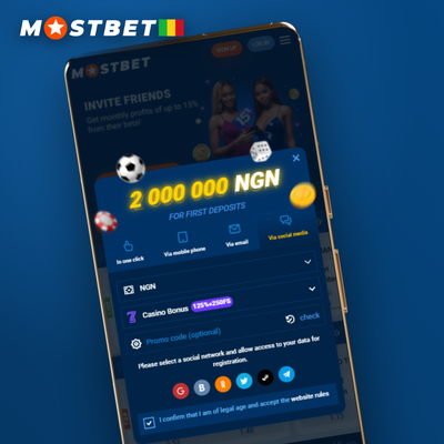 Mostbet inscription en ligne en un clic avec sélection de la devise XOF